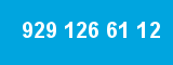 929 126 61 12 929 126 61 12